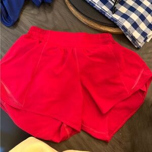 Lululemon Athletica Red Athletic Shorts